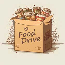 Food Drive graphic for Stuff the Bus.